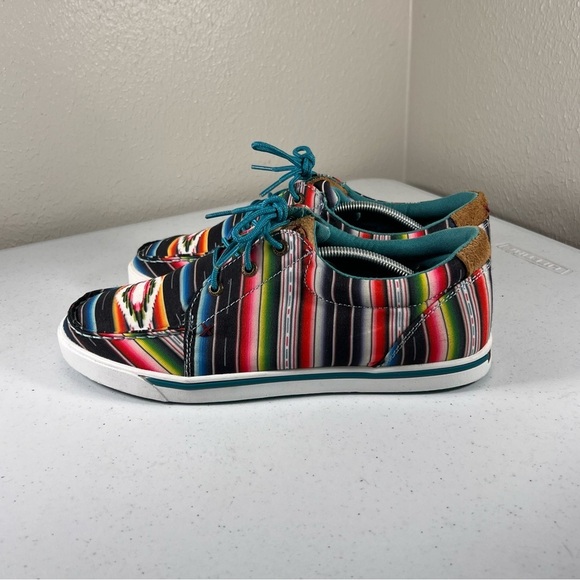 Twisted X Hooey Loper Womens Shoes Size 9 Lace Up Southwestern Print Casual - Picture 2 of 11